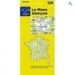 IGN Maps ‘TOP 100’ Series: 126 Le Mans / Alencon Folded Map