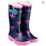 Tottie Wharfedale Printed Wellingtons – Size: 4 – Colour: Navy