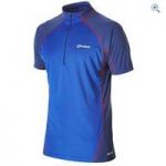 Berghaus Men’s Vapour Short-Sleeve Zip-Neck T-Shirt – Size: S – Colour: INTENSE BLUE