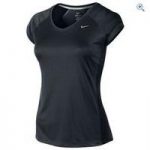 Nike Miler Short Sleeve V-Neck Women’s Tee – Size: M – Colour: Black / Silver