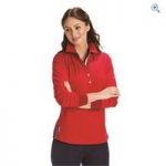 Harry Hall Baunton Ladies Long Sleeve Polo Top – Size: L – Colour: Red