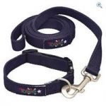 Tottie Dog Collar and Lead Set – Size: M – Colour: Navy