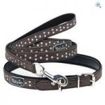 Tottie Starlight Dog Collar and Lead Set – Size: S – Colour: Black