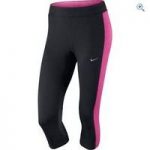 Nike Women’s Dri-FIT Essential Running Capris – Size: XS – Colour: Black / Pink