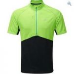 Ronhill Trail Short-Sleeved Zip Tee – Size: S – Colour: GECKO-BLACK