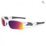 Oakley Prizm Road Flak Jacket XLJ Sunglasses (Polished White/Black Iridium) – Colour: POLISHED WHITE