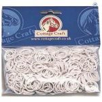 Cottage Craft Rubber Plaiting Bands (500) – Colour: White