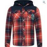 Animal Lumberjack Long Sleeve Kids’ Hooded Shirt (Sizes 7-12) – Size: 7-8 – Colour: INDIGO BLUE