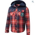 Animal Lumberjack Long Sleeve Junior Hooded Shirt (Sizes 13-16) – Size: 15-16 – Colour: INDIGO BLUE