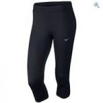 Nike Women’s Dri-FIT Essential Running Capris – Size: L – Colour: BLK-BLK-SILV