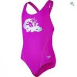 Speedo Girls’ Logo Placement Splashback Swimsuit – Size: 34 – Colour: DIVA PINK BALI