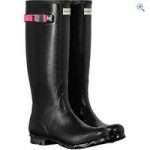 Hunter Women’s Norris Field Gloss Wellington Boots – Size: 6 – Colour: BLACK-CERISE