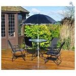 Kingfisher 6 Piece Garden Patio Furniture Set – Colour: Black