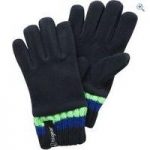 Hi Gear Kids’ Kinder Fleece Rib Glove – Size: M-L – Colour: Blue / Green