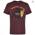 Weird Fish Men’s Finness Tee – Size: XS – Colour: MULLED WINE