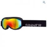 Sinner Toxic S Junior Ski Goggles (Clear Matte Black/Double Red Revo) – Colour: Matte Black
