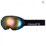 Sinner Mohawk Ski Goggles (Clear Matte Black/Double Red Revo & Double Orange) – Colour: Matte Black