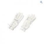 Harry Hall Domy Suede Riding Gloves – Size: L – Colour: White