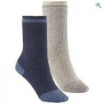 GO Outdoors Kids’ Heat Trap Socks (2 pair pack) – Size: L – Colour: OAT-DENIM