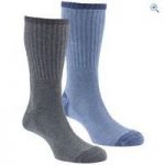 Hi Gear Men’s Walking Socks (2 Pair Pack) – Size: XXS – Colour: CHAR-NAVY